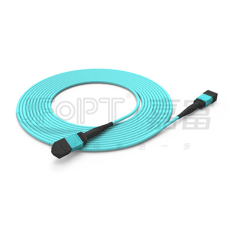 Потеря обратной связи концессора MPO ≥20dB MM OM3/OM4 MPO-MPO Patch Cord для оптической волоконной связи