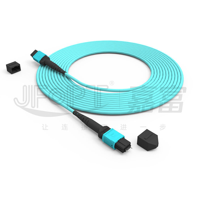 12 Ядер Скорость MPO Patch Cord Аква цвет для подключения к центру обработки данных 10G Мультимодный OM3 Волоконно-оптический патч-корд