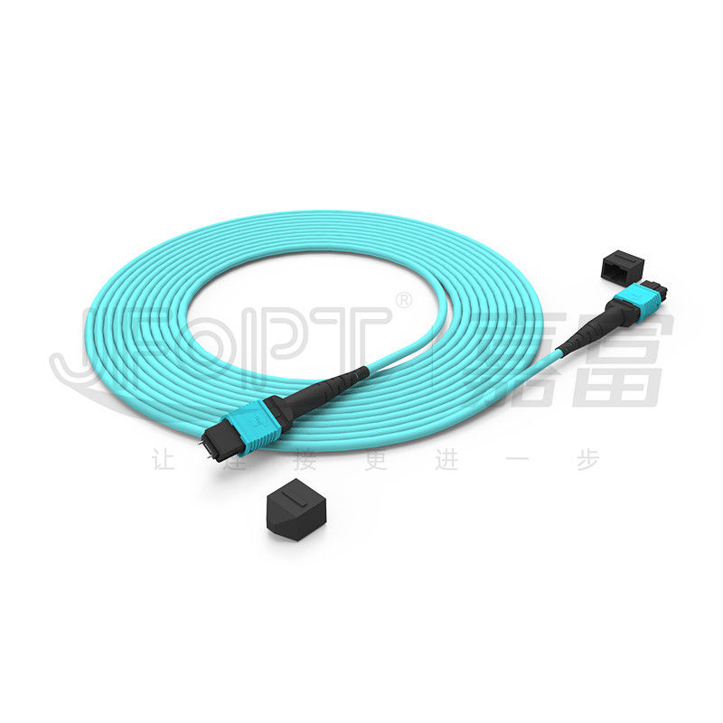 12 Ядер Скорость MPO Patch Cord Аква цвет для подключения к центру обработки данных 10G Мультимодный OM3 Волоконно-оптический патч-корд