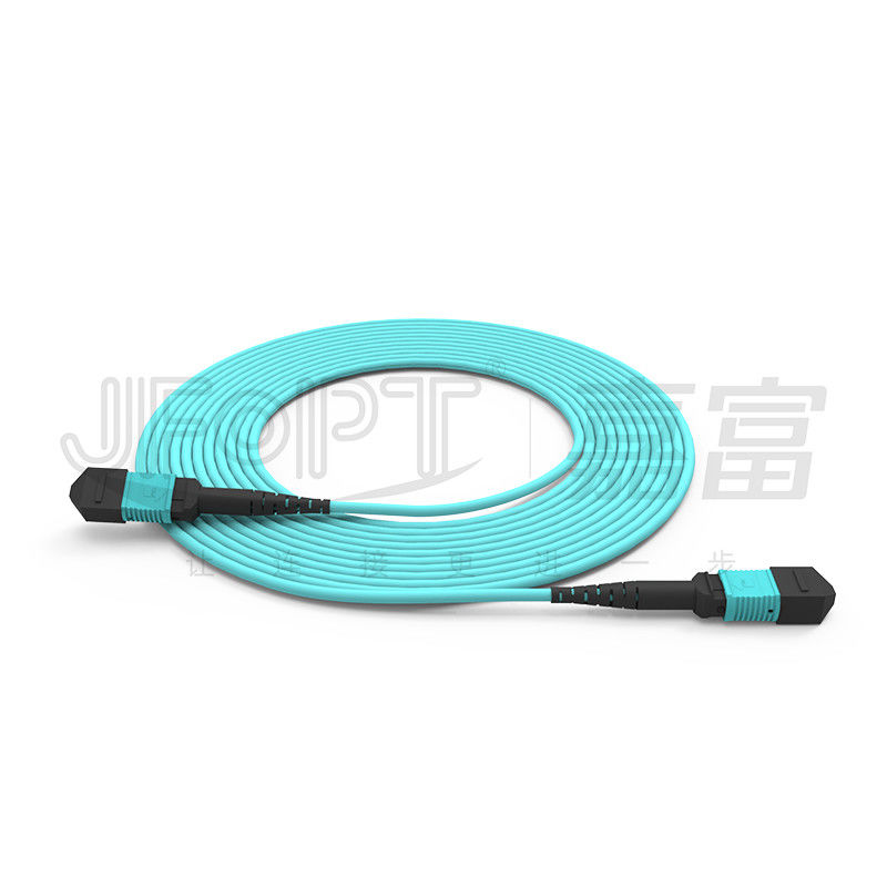 MPO-MPO трубный кабель Aqua Round Boot Fiber Optic Pigtail Patch Cord для универсальных сетевых решений