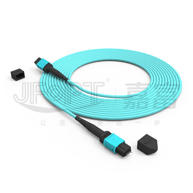 MPO-MPO трубный кабель Aqua Round Boot Fiber Optic Pigtail Patch Cord для универсальных сетевых решений