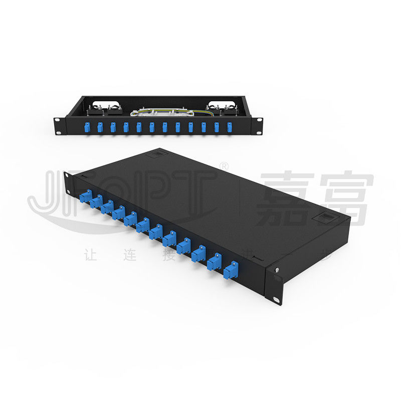LC/SC/FC/ST Rack Mount Fiber Patch Panel 12/24core с 19-дюймовым размерами дверных кнопок