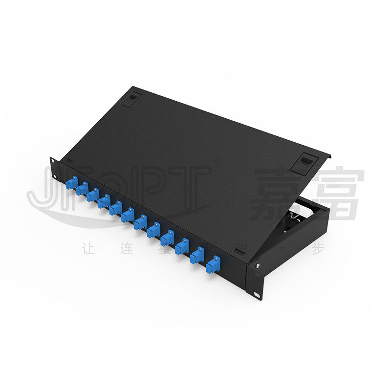 LC/SC/FC/ST Rack Mount Fiber Patch Panel 12/24core с 19-дюймовым размерами дверных кнопок