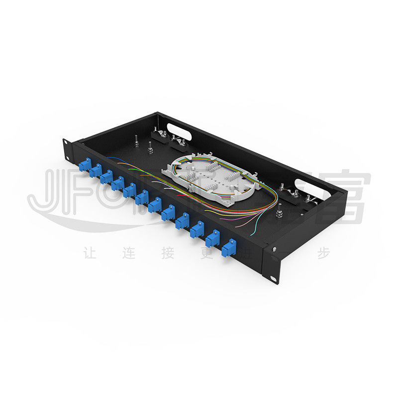 LC/SC/FC/ST Rack Mount Fiber Patch Panel 12/24core с 19-дюймовым размерами дверных кнопок