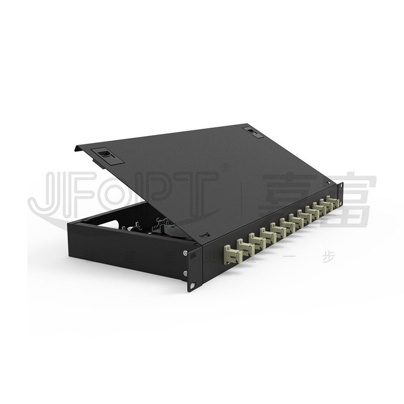 LC/SC/FC/ST Rack Mount Fiber Patch Panel 12/24core с 19-дюймовым размерами дверных кнопок