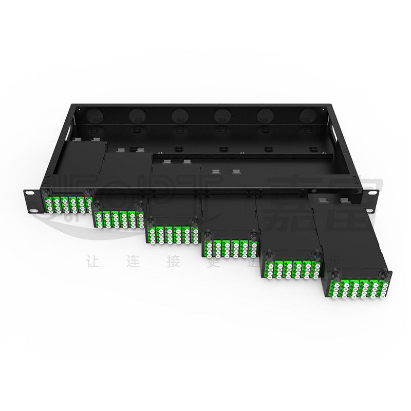Модульное шасси высокой плотности для LC Quadruple Adapter MPO SM SL 144-ядерный MPO-LC Patch Panel Fusion-free Module Box
