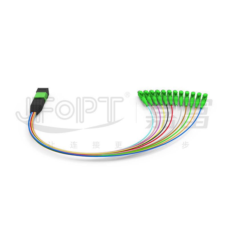 MPO-LC 0.9mm 12Cores Breakout Cable настраиваемая длина SM G657a1 волокно многоволоконный модуль коробка адаптер патч-шнур